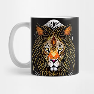 Majestic Africn Lion Intricate Face Design Mug